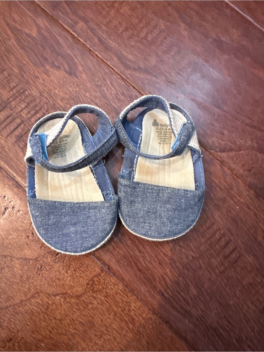 GAP Denim-Style Baby Walker Sandals in Blue
